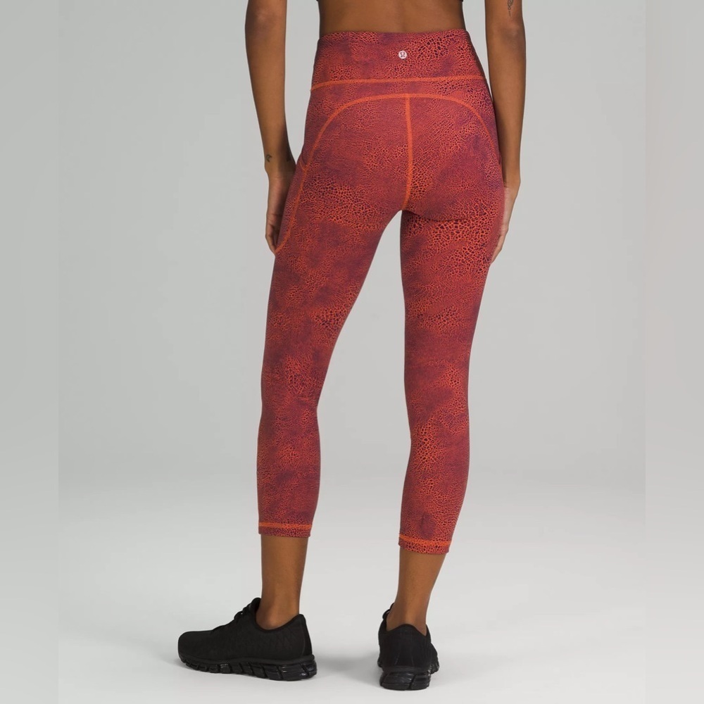 LULULEMON Invigorate high rise snake print leggings, 25” (US 4)